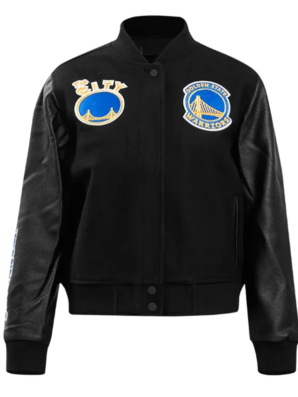 Golden State Warriors Classic Black Varsity Jacket