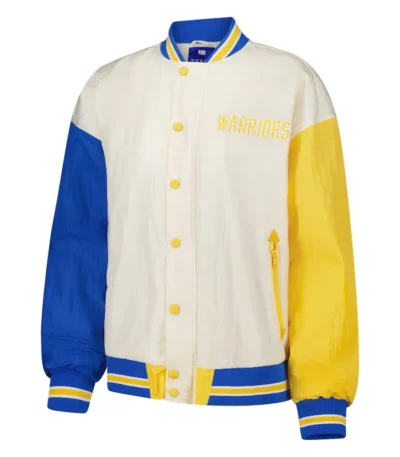 Golden State Warriors Color Block Bomber Full-Snap Jacket