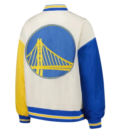 Golden State Warriors Color Block Bomber Full-Snap Jacket
