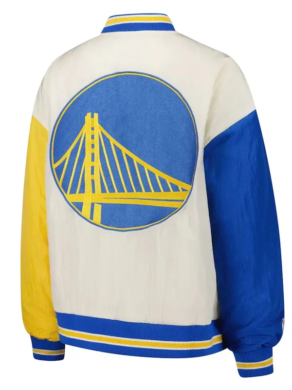 Golden State Warriors Color Block Bomber Full-Snap Jacket