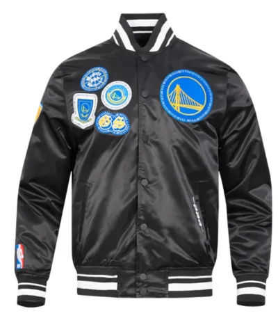 Golden State Warriors Diy Pick Stitch Classic Rib Satin Jacket