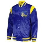 Golden State Warriors Force Play Royal Satin Jacket
