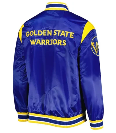 Golden State Warriors Force Play Royal Satin Jacket