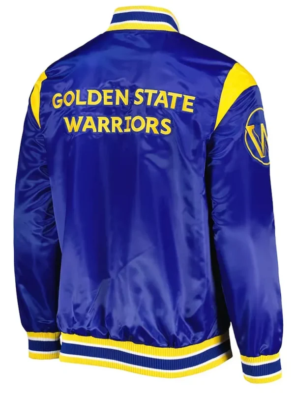 Golden State Warriors Force Play Royal Satin Jacket