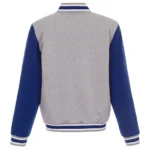 Golden State Warriors Gray and Royal Varsity Wool Jacket