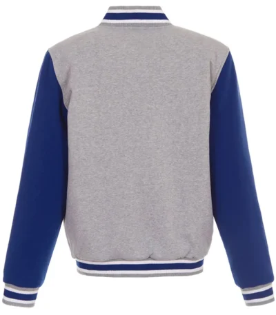 Golden State Warriors Gray and Royal Varsity Wool Jacket
