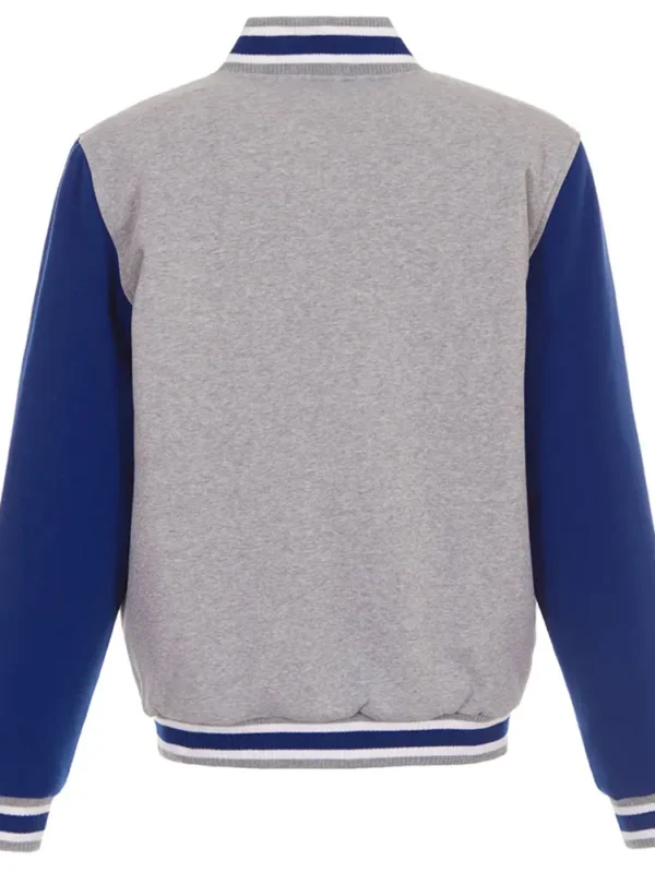 Golden State Warriors Gray and Royal Varsity Wool Jacket