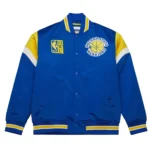 Golden State Warriors Heavyweight Blue Royal Satin Jacket