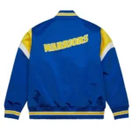 Golden State Warriors Heavyweight Blue Royal Satin Jacket