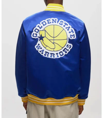 Golden State Warriors Heavyweight Royal Satin Jacket