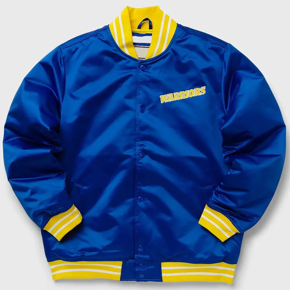 Golden State Warriors Heavyweight Royal Satin Jacket Golden State Warriors Heavyweight Royal Satin Jacket