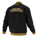 Golden State Warriors Logoman Shadow Black Varsity Jacket