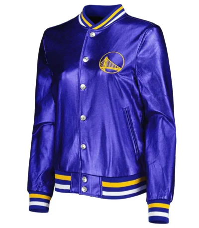 Golden State Warriors Metallic Royal Jacket