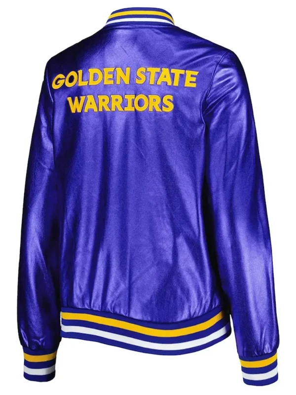 Golden State Warriors Metallic Royal Jacket