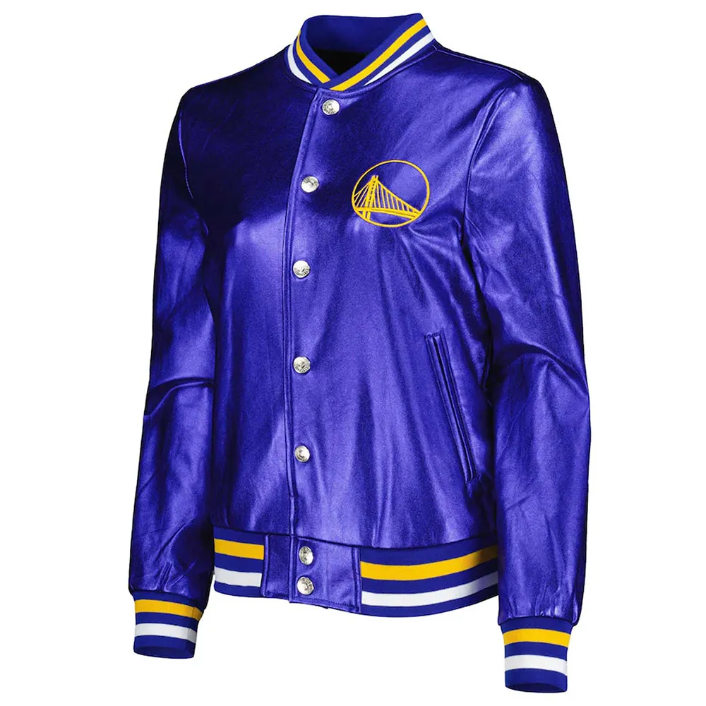 Golden State Warriors Metallic Royal Jacket Golden State Warriors Metallic Royal Jacket