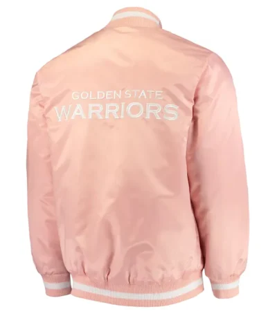 Golden State Warriors Pink Satin Jacket