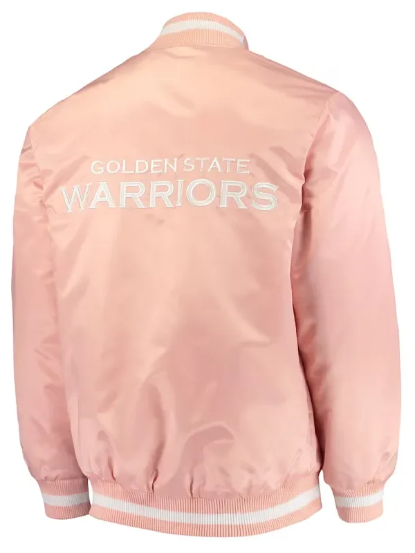 Golden State Warriors Pink Satin Jacket