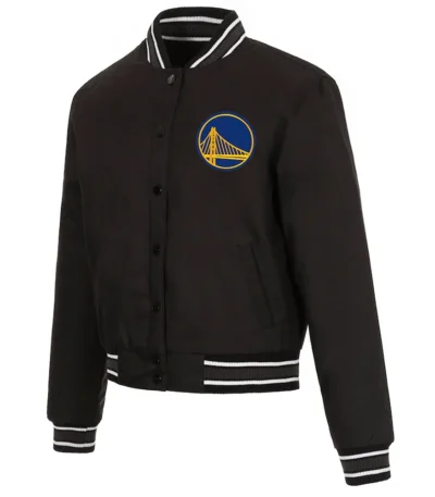Golden State Warriors Poly-Twill Black Jacket
