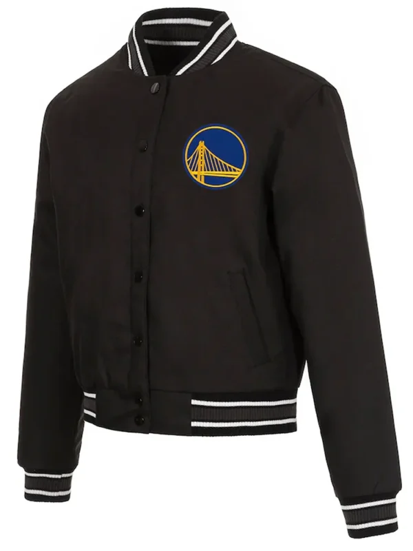Golden State Warriors Poly-Twill Black Jacket