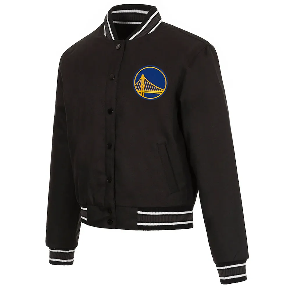 Golden State Warriors Poly-Twill Black Jacket Golden State Warriors Poly-Twill Black Jacket