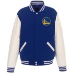 Golden State Warriors Royal and White Varsity Jacket