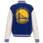 Golden State Warriors Royal and White Varsity Jacket