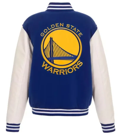 Golden State Warriors Royal and White Varsity Jacket