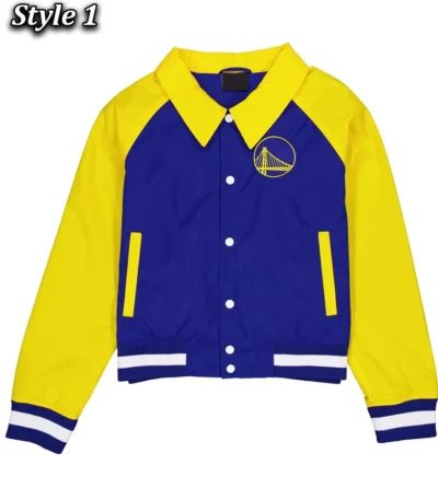 Golden State Warriors Royal and Yellow Throwback Jacket