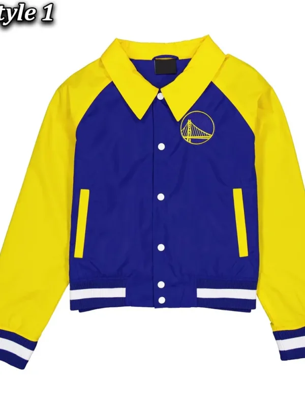 Golden State Warriors Royal and Yellow Throwback Jacket