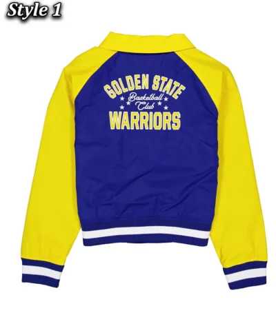 Golden State Warriors Royal and Yellow Throwback Jacket