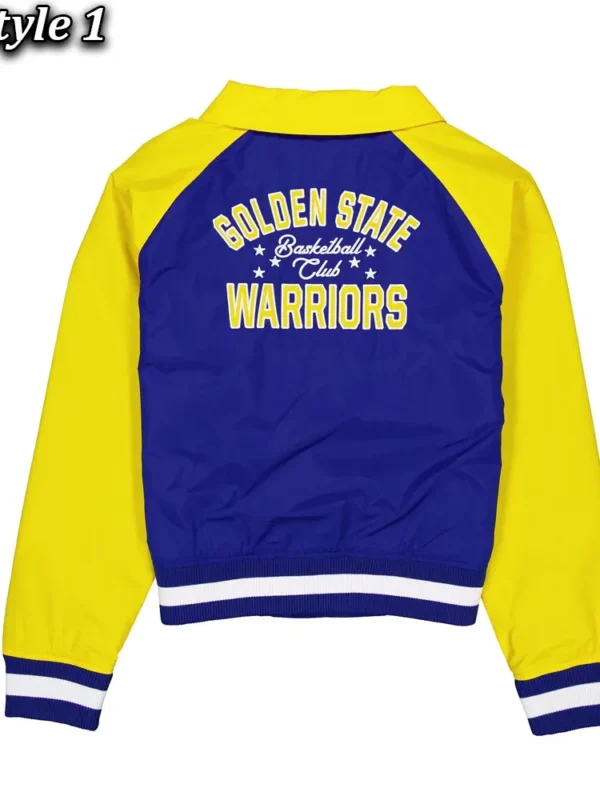 Golden State Warriors Royal and Yellow Throwback Jacket