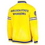 Golden State Warriors Slider Varsity Yellow Satin Jacket