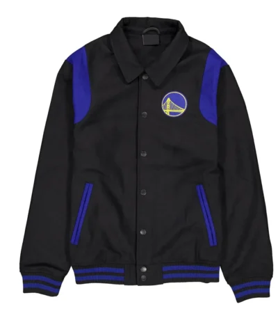 Golden State Warriors Sport Night Teddy Varsity Jacket