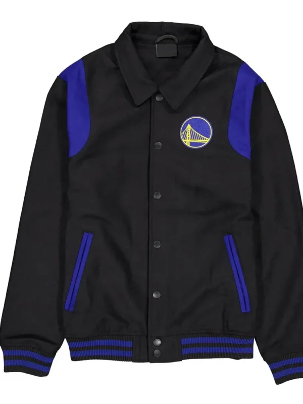 Golden State Warriors Sport Night Teddy Varsity Jacket