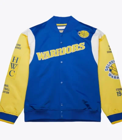 Golden State Warriors Team Origins Royal Satin Jacket