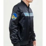 Golden State Warriors The Bay Black-Yellow Satin Jacket