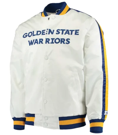 Golden State Warriors The Defensive White Satin Jacket