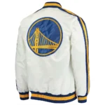 Golden State Warriors The Defensive White Satin Jacket