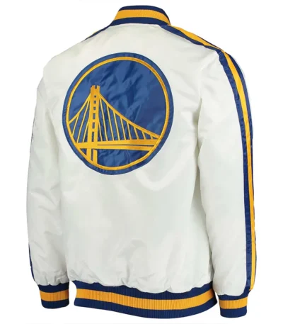 Golden State Warriors The Defensive White Satin Jacket