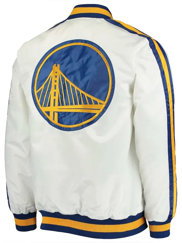 Golden State Warriors The Defensive White Satin Jacket