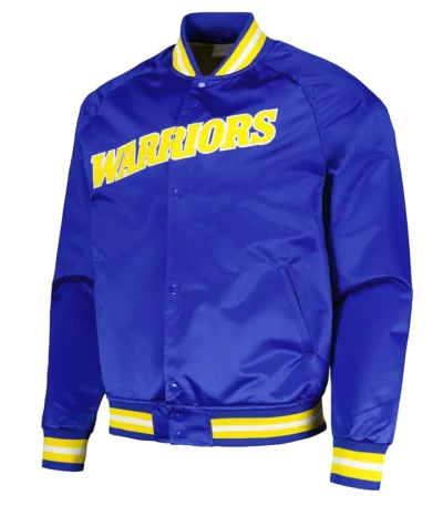 Golden State Warriors Throwback Wordmark Royal Jacket