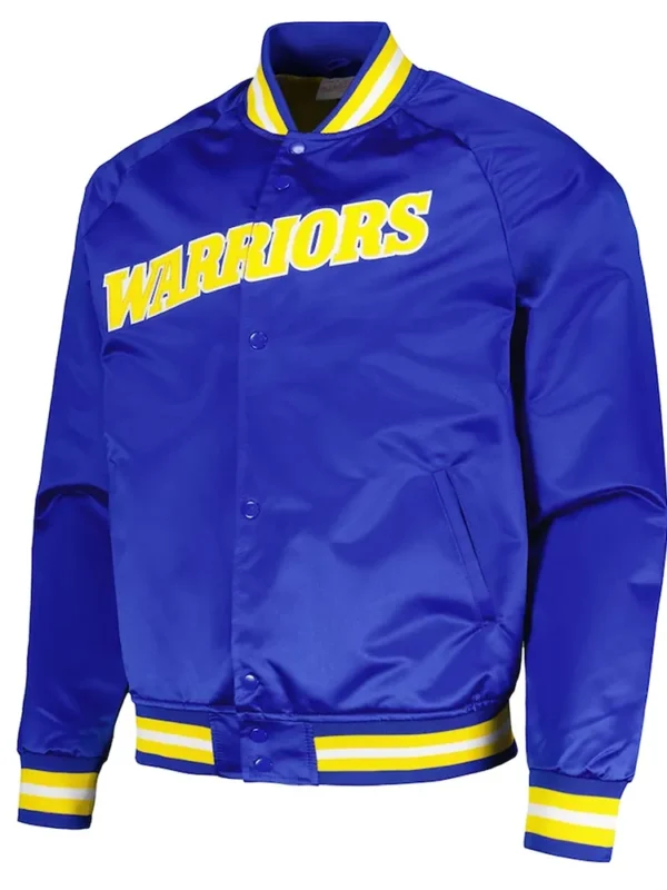 Golden State Warriors Throwback Wordmark Royal Jacket