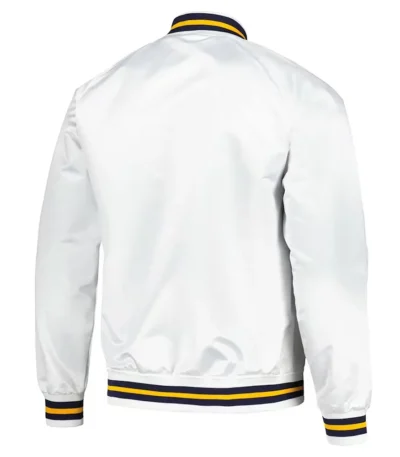 Golden State Warriors Throwback Wordmark White Jacket