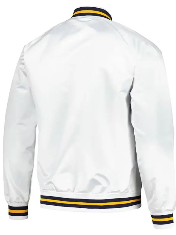 Golden State Warriors Throwback Wordmark White Jacket