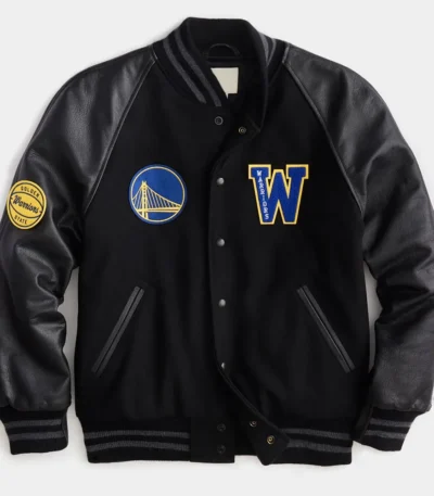 Golden State Warriors Varsity Black Jacket