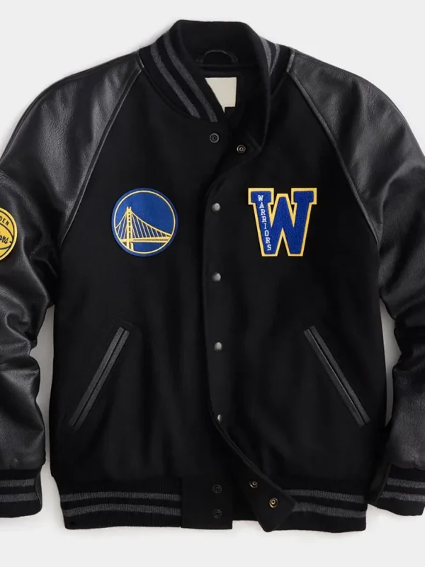 Golden State Warriors Varsity Black Jacket