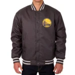 Golden State Warriors Varsity Poly Twill Charcoal Jacket