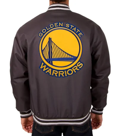 Golden State Warriors Varsity Poly Twill Charcoal Jacket