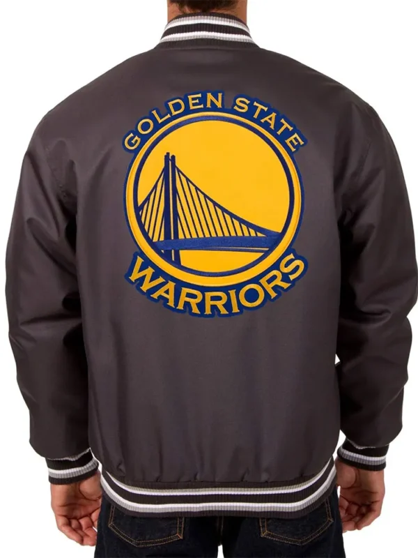 Golden State Warriors Varsity Poly Twill Charcoal Jacket