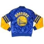 Golden State Warriors Vintage Blue and Gold Satin Jacket